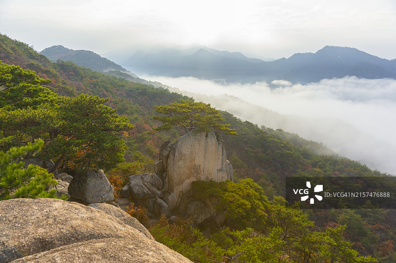 忠清北道堤川市外率峰图片素材