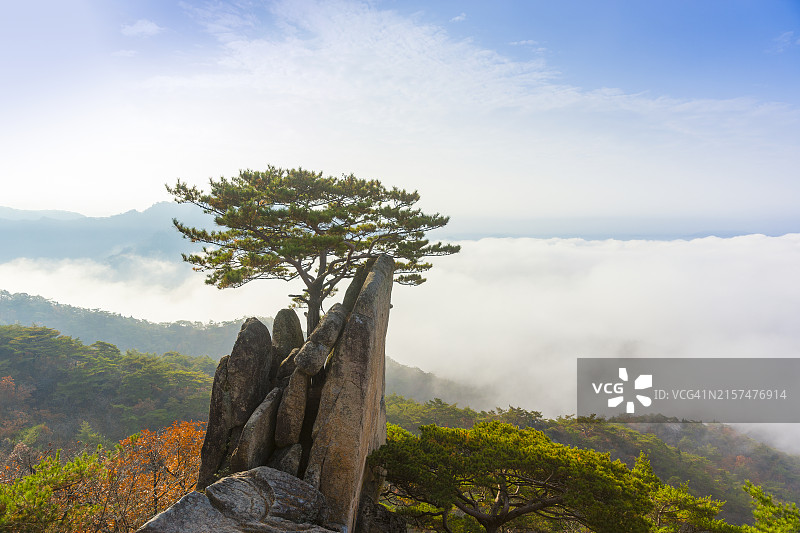 忠清北道堤川市外率峰图片素材