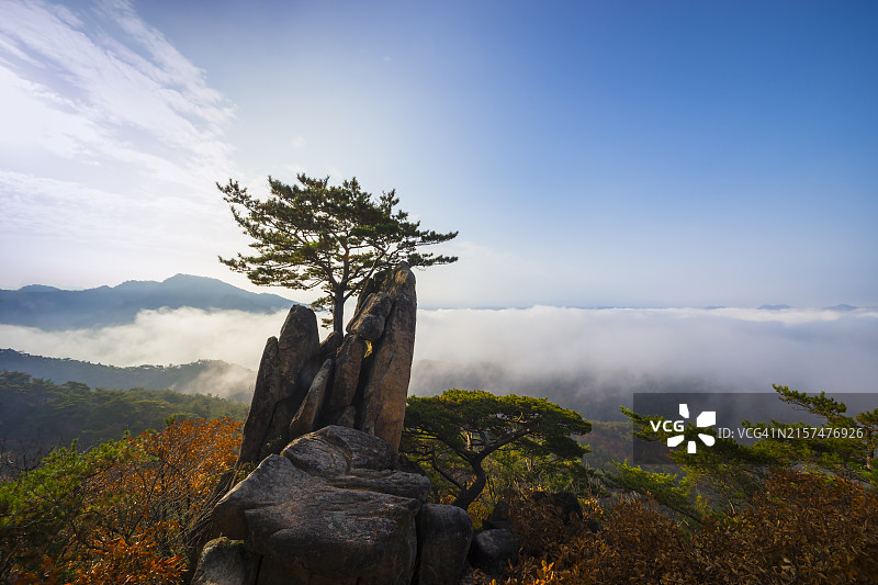 忠清北道堤川市外率峰图片素材