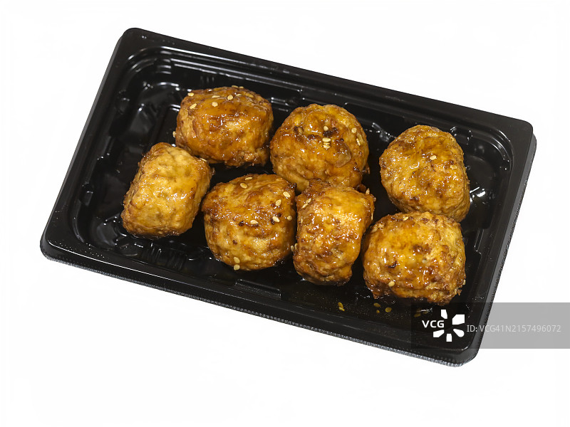 照烧酱外卖熟食肉丸图片素材