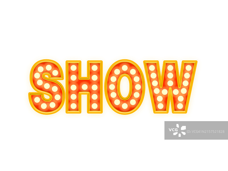 灯泡字母，黄色闪亮灯牌图片素材