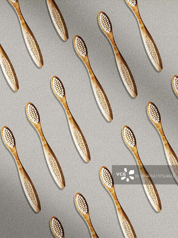 竹制牙刷无缝图案图片素材