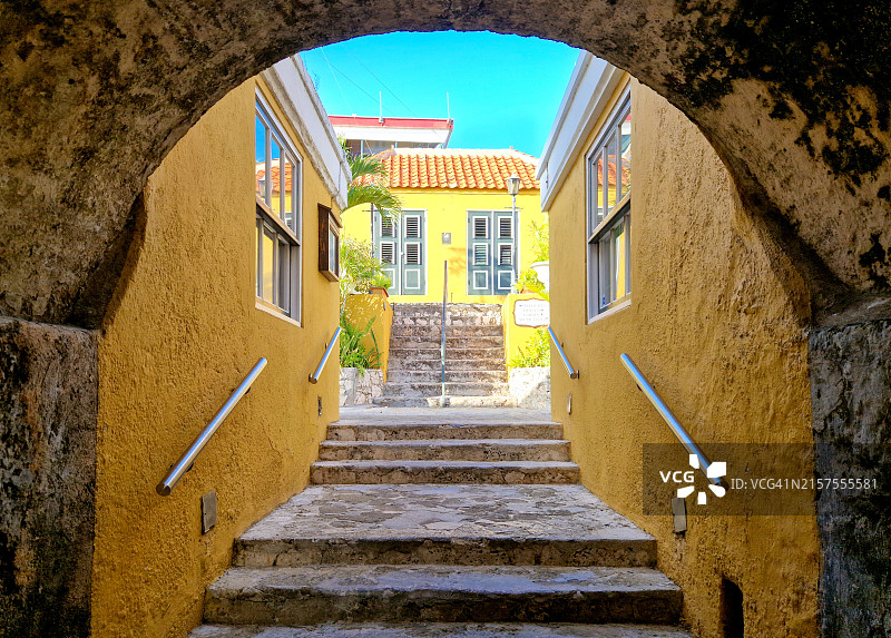 威廉斯塔德拿骚堡入口，库拉索图片素材