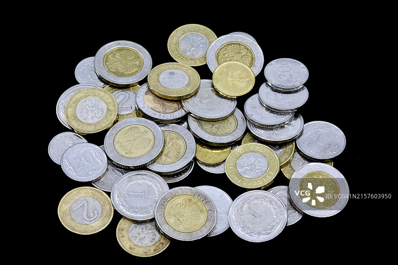 波兰的兹罗提硬币图片素材