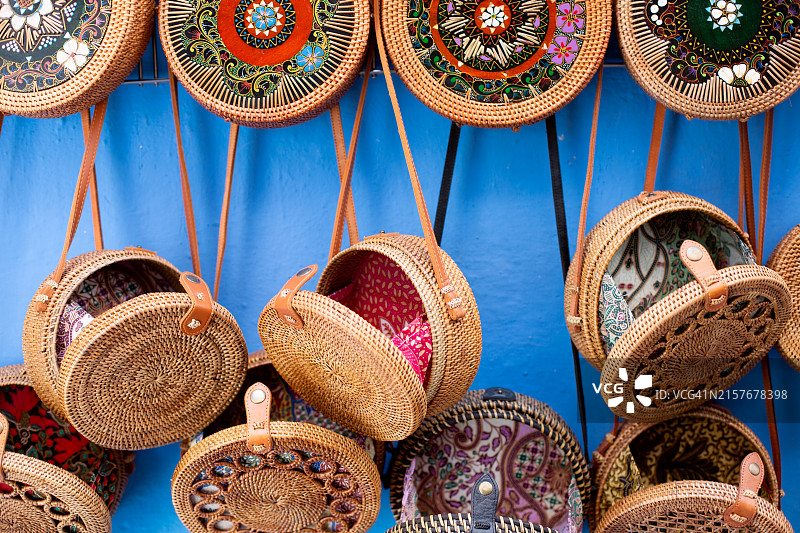 摩洛哥舍夫沙万出售的可爱手提包图片素材