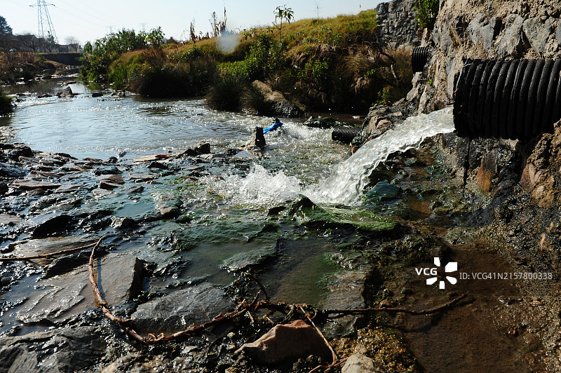河流污染图片素材