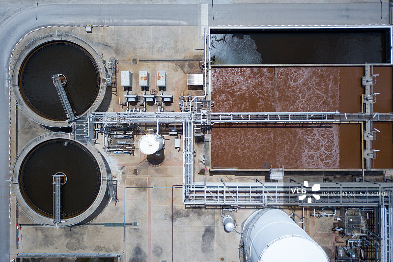 水处理厂鸟瞰图图片素材