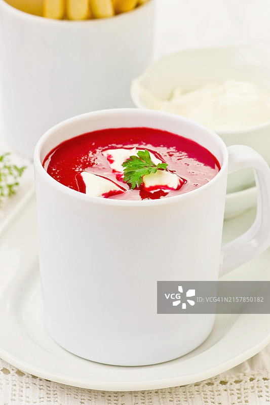 甜菜番茄奶油减肥汤图片素材