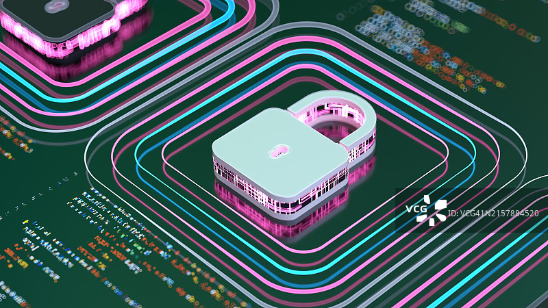 安全系统与数据保护数字锁图片素材