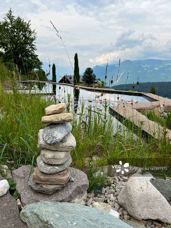 池塘景色图片素材