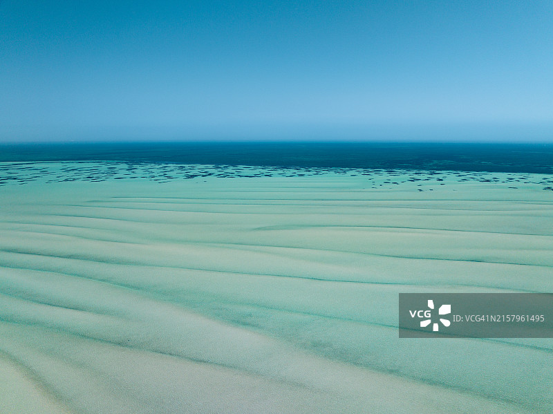 澳大利亚西部的鲨鱼湾海景航拍图片素材