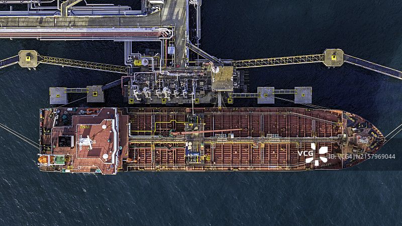 油港油轮航拍鸟瞰图图片素材