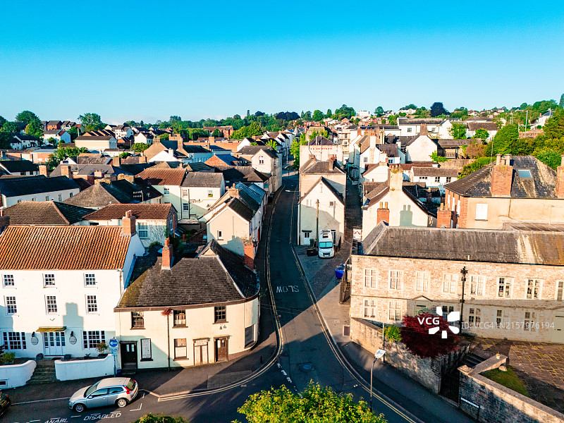 英国威尔士切普斯托的联排别墅图片素材