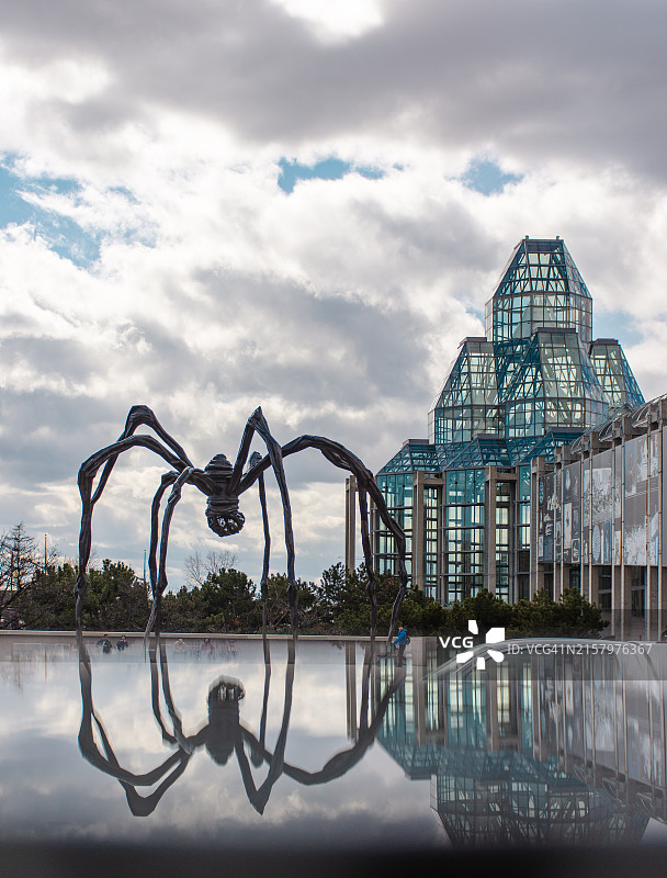 加拿大国家美术馆的大蜘蛛雕塑图片素材
