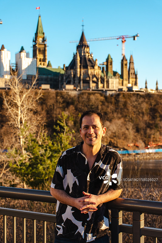 在渥太华的梅杰斯山公园里的男子图片素材