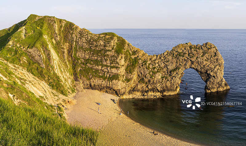 英国多塞特郡侏罗纪海岸拉尔沃思湾图片素材