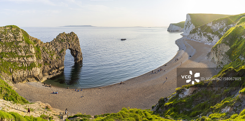 英国多塞特郡侏罗纪海岸拉尔沃思湾图片素材
