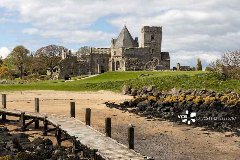英国苏格兰福斯湾因奇科姆岛图片素材