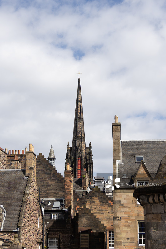 英国苏格兰爱丁堡天际线建筑图片素材