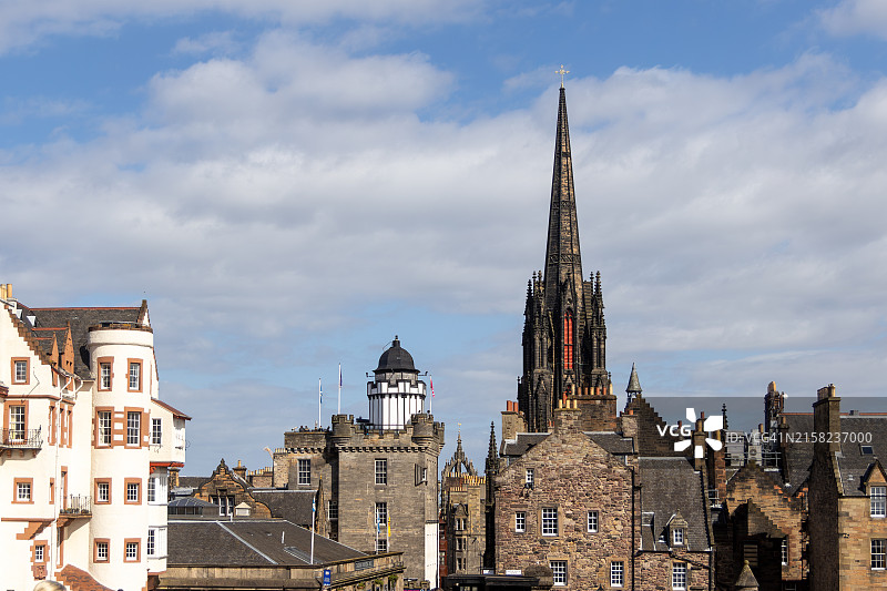 英国苏格兰爱丁堡天际线建筑图片素材