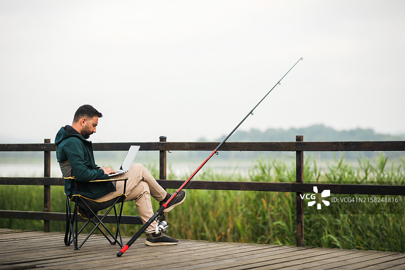 钓鱼爱好与商业生活图片素材