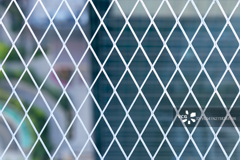 钻石形白色金属网图片素材
