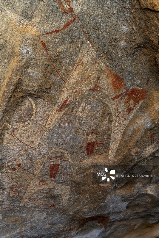 索马里拉斯吉尔的岩画图片素材