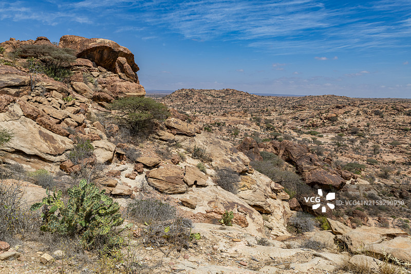从索马里索马里兰哈尔格萨附近的拉斯吉尔岩画看出去图片素材