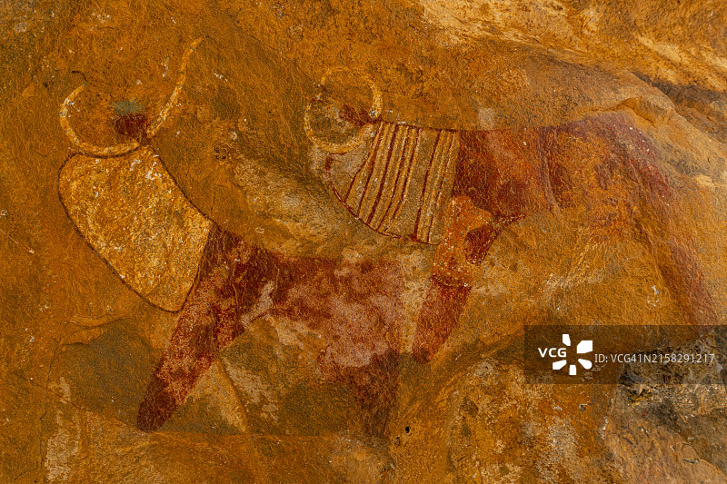 索马里拉斯吉尔的岩画图片素材