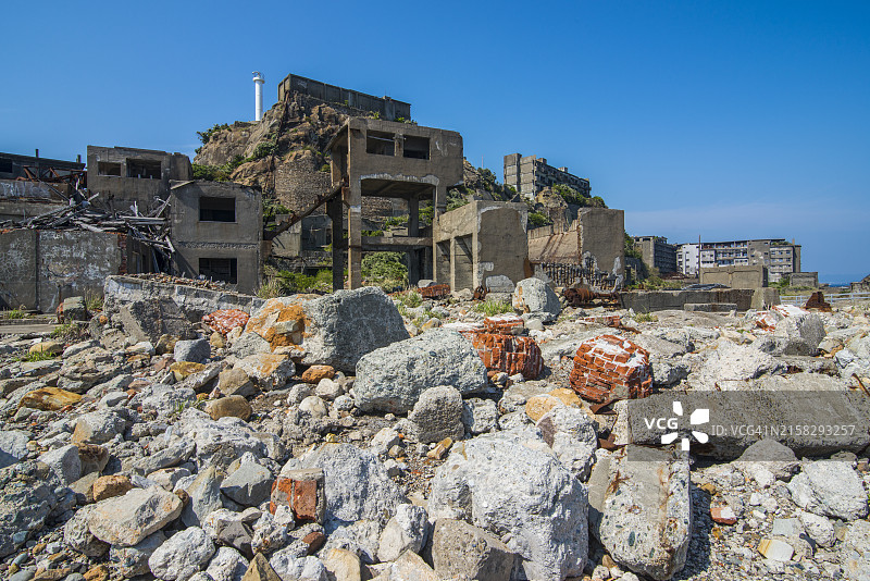 军舰岛（端岛），长崎，九州，日本，亚洲图片素材