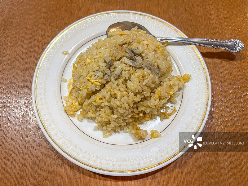 东京筑地工作后的中华炒饭晚餐图片素材