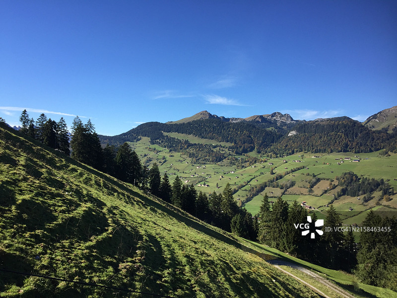 瑞士的蓝天风景图片素材