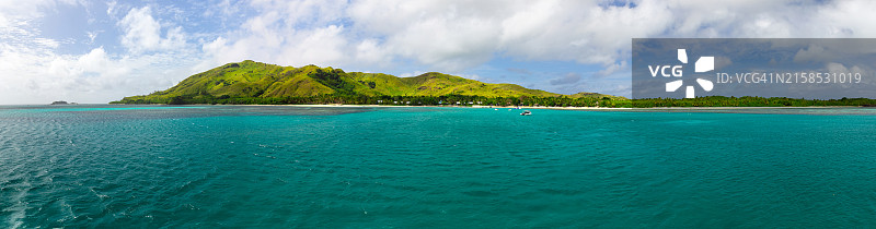 斐济亚萨瓦飞 flyer 轮渡上的纳库拉岛远景图片素材