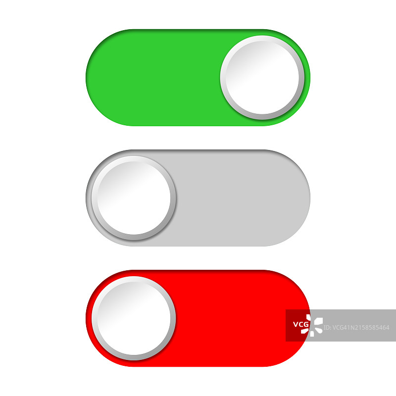 空白开启/关闭切换开关按钮图片素材