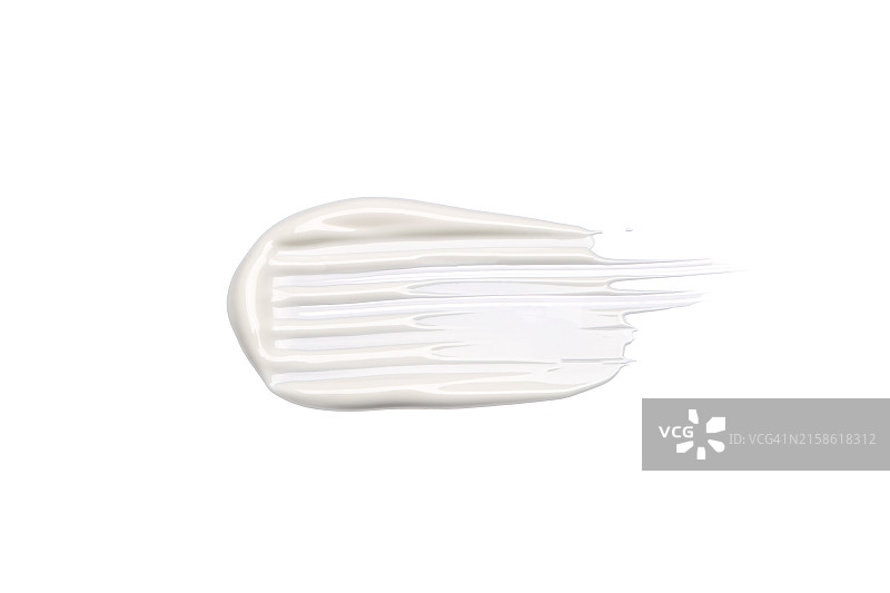 白色面霜的化妆品涂抹质地，健康主题，留白图片素材