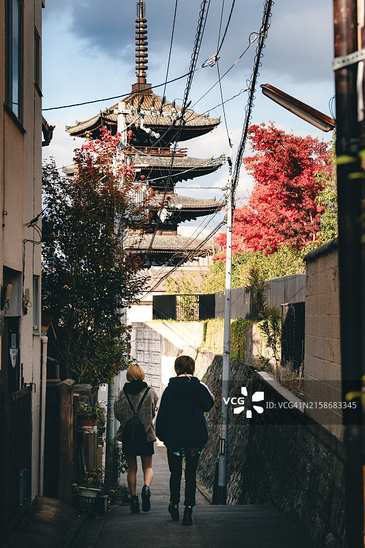 京都的法观寺八坂塔图片素材
