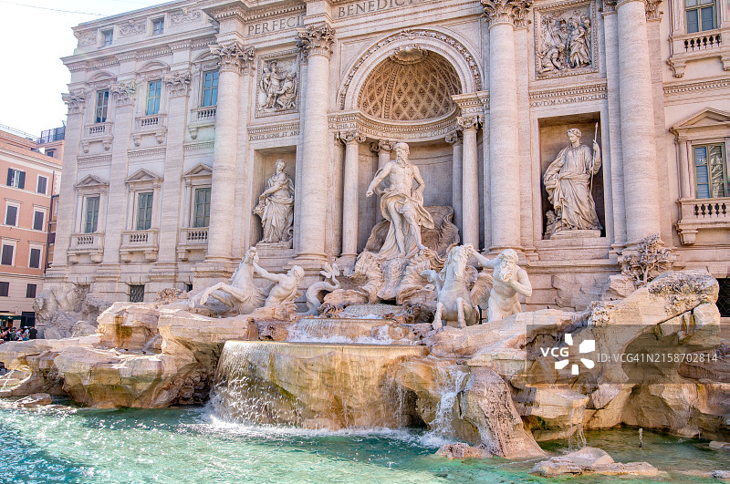 意大利罗马特莱维喷泉图片素材