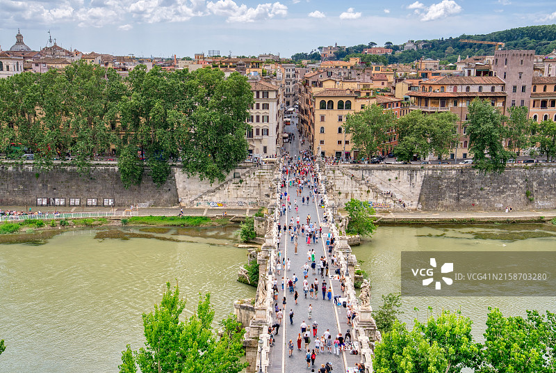 罗马圣天使桥图片素材