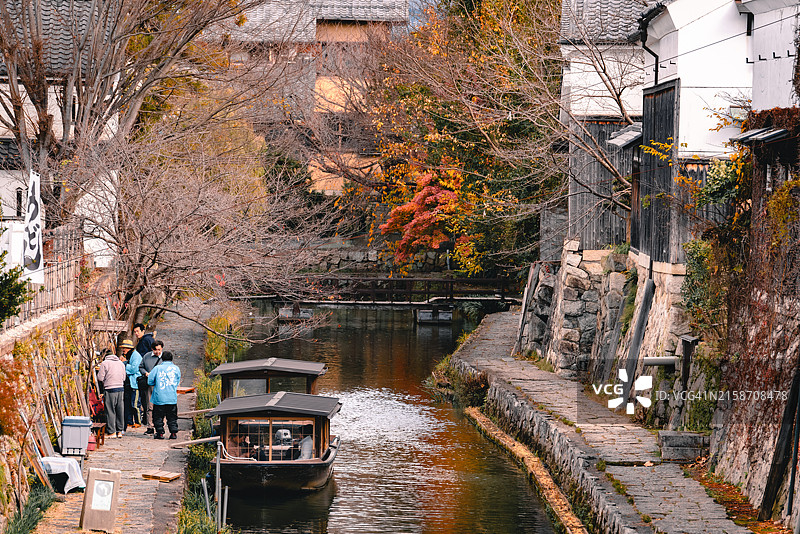 近江八幡市八幡堀运河场景图片素材