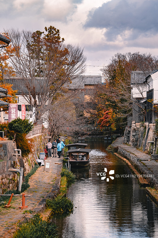 近江八幡市八幡堀运河场景图片素材