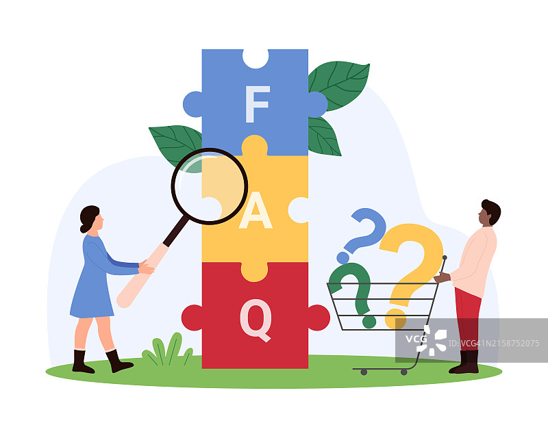 常见问题解答：在线信息分析、用户手册、用户研究常见问题解答难题图片素材