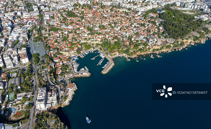 土耳其安塔利亚港（卡莱伊奇）鸟瞰图图片素材