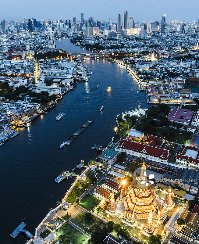 曼谷城市夜景图片素材