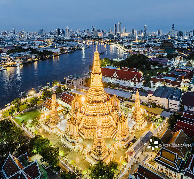 曼谷城市夜景图片素材
