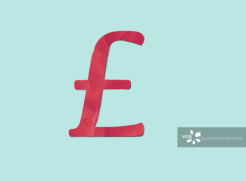 剪纸符号：英镑£图片素材