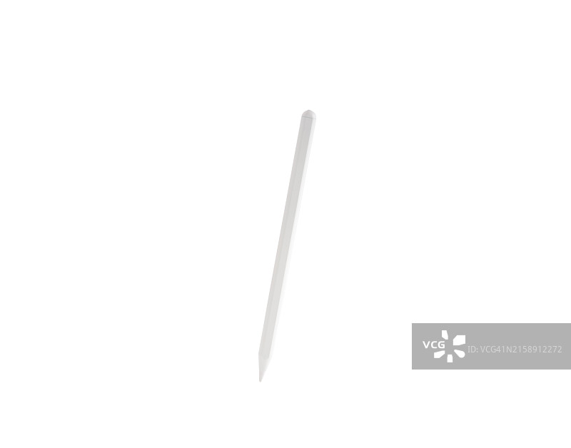 白色背景上的白色铅笔图片素材