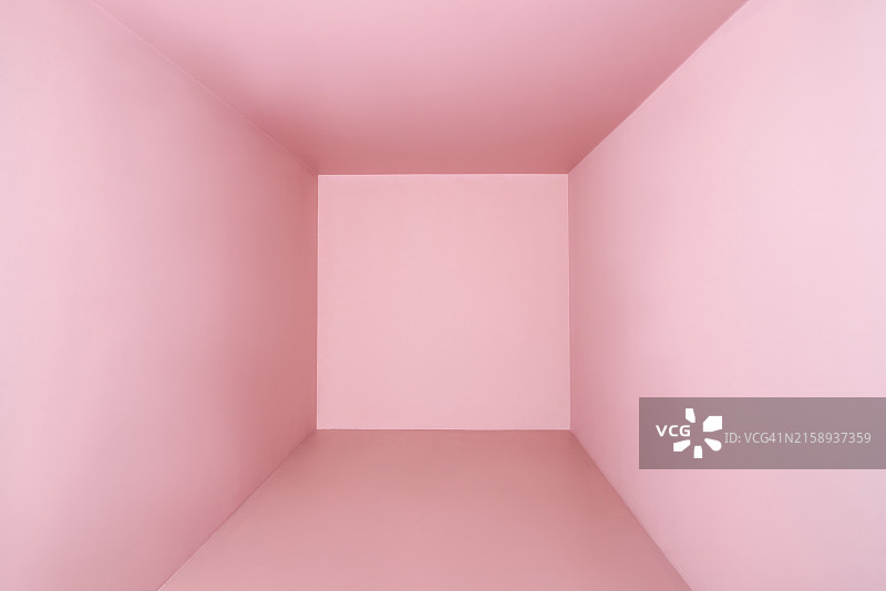 带空白区域的粉色房间，概念背景图片素材