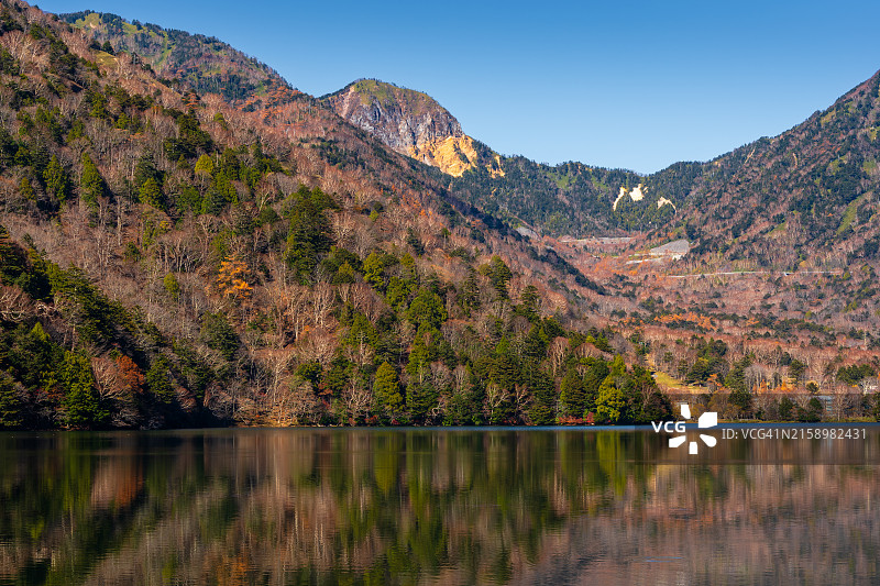 日本枥木县日光市汤之湖风光图片素材