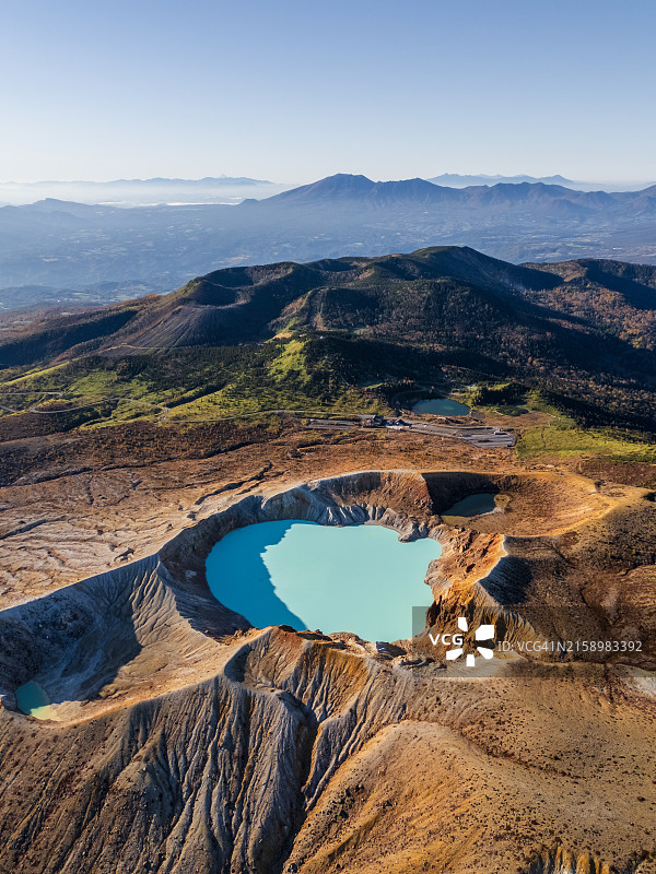 日本群马县的白根山活火山图片素材