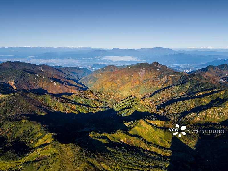 日本长野县横手山鸟瞰图片素材
